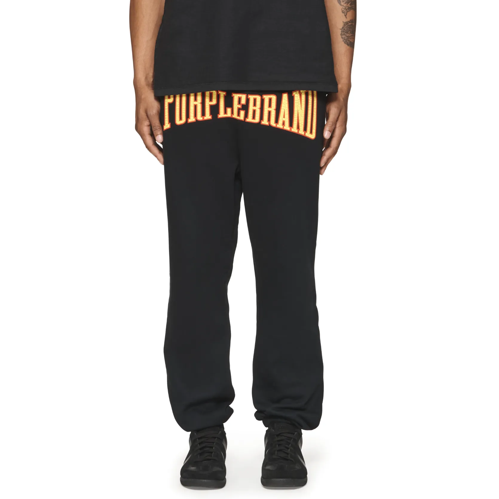 Purple Brand Fleece Sweatpants (Black)