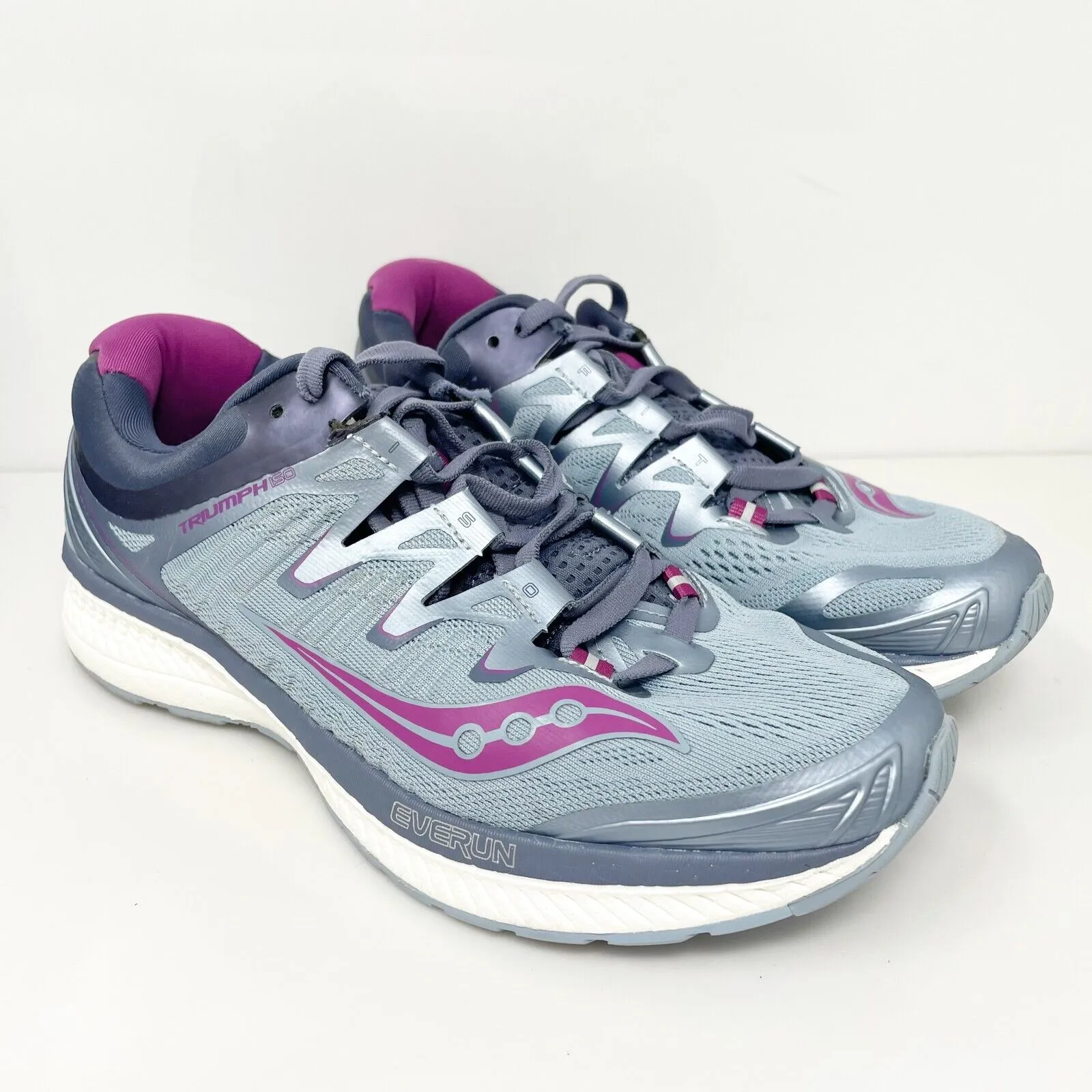 Saucony Womens Triumph Iso 4 S10414-1 Gray Running Shoes Sneakers Size 8.5 W