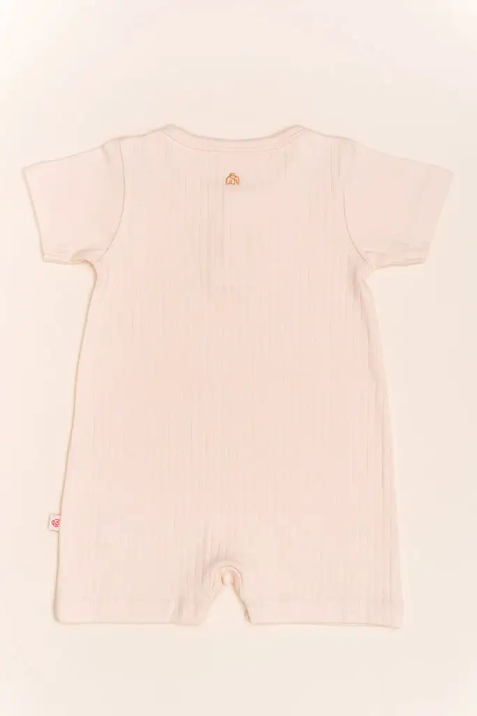 Short-Sleeve Romper - Pastel Pink