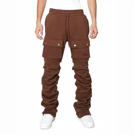 Stacked Cargo Sweatpants Brown