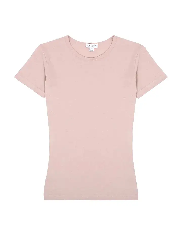 Sunspel Classic T-Shirt Shell Pink