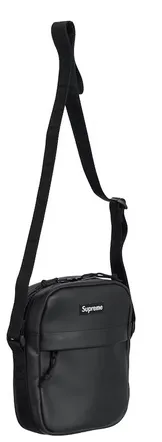 Supreme Leather Shoulder Bag Black