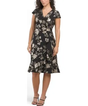 Tj Maxx Surplice Mini Dress With Flounce Hem For Women