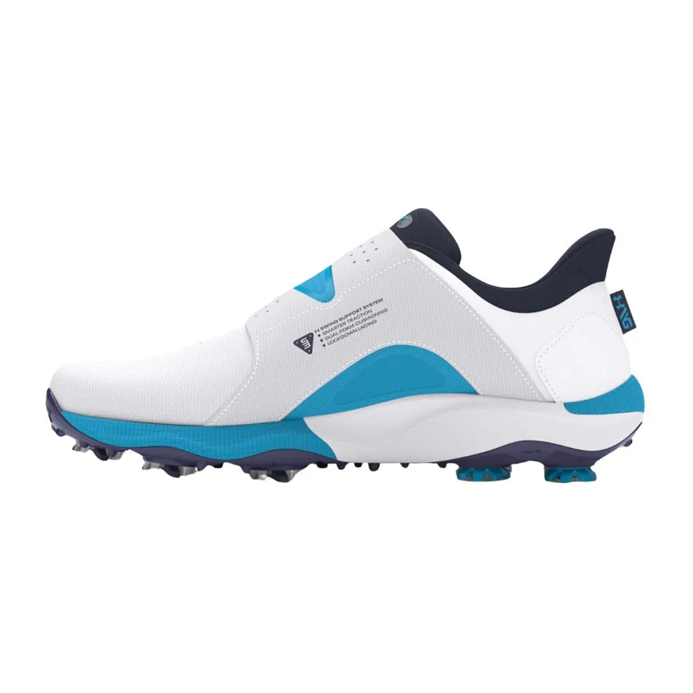 Under Armour Men's UA Drive Pro BOA Golf Shoe - White/Capri/Midnight Navy