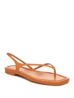 VINCE. Womens Orange Stretch Padded Deana Open Toe Slip On Leather Thong Sandals Shoes M