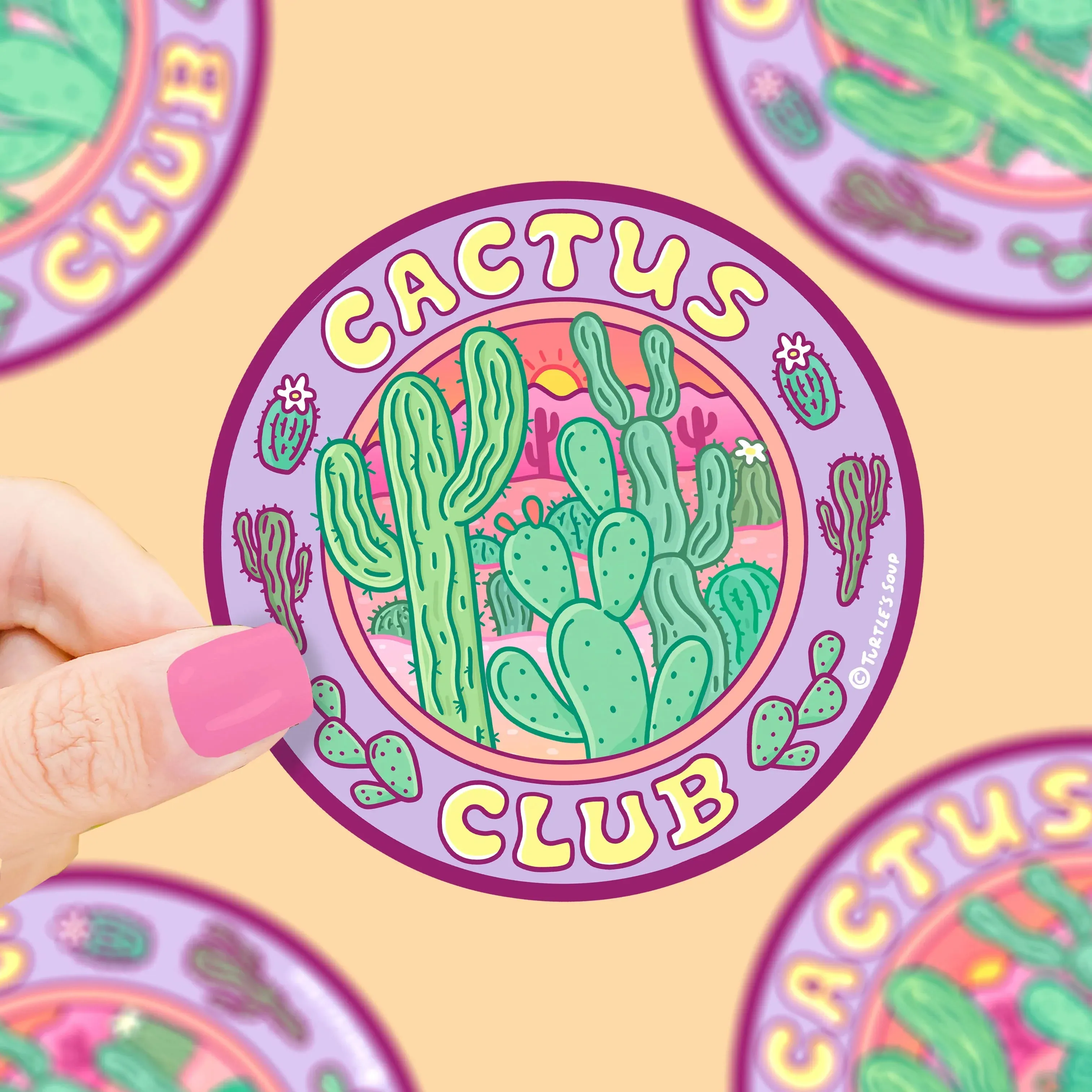 Vinyl Sticker, Cactus Club