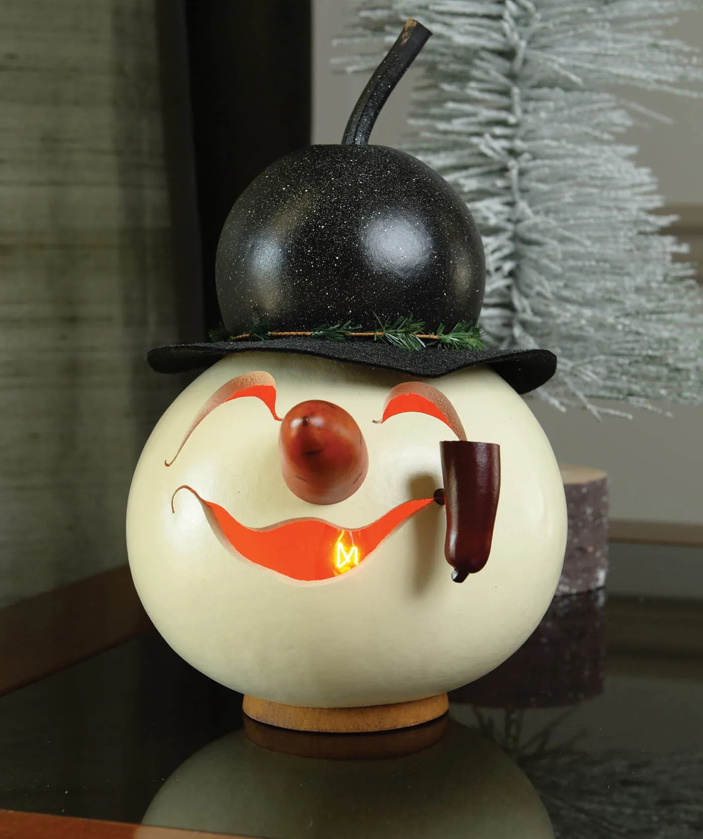 Wallie Snowman Head Gourd - Available in Multiple Sizes