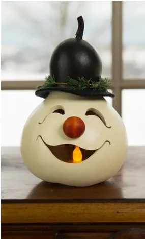 Wallie Snowman Head Gourd - Available in Multiple Sizes