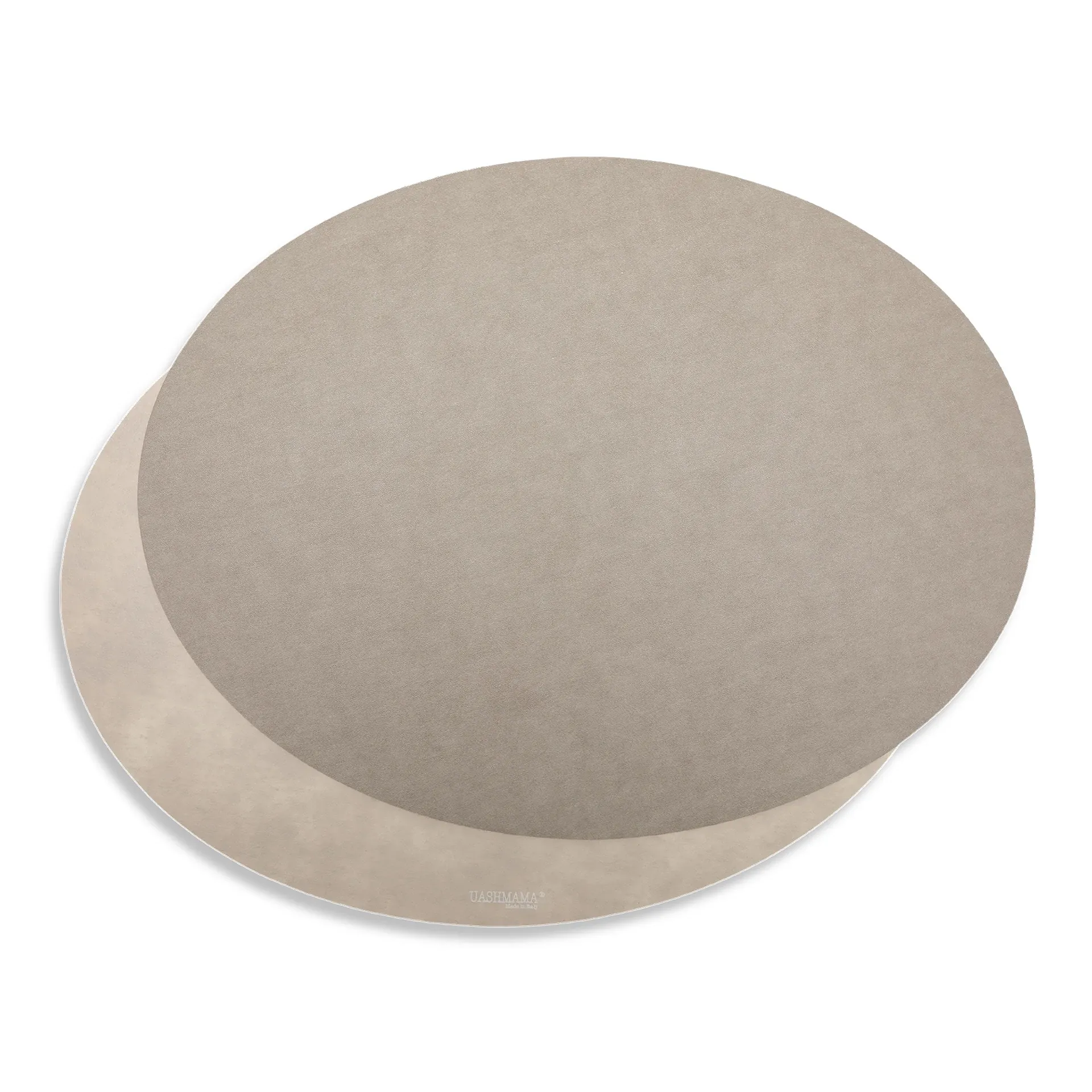 Washable Paper Oval Placemat  in Grey/Cachemire