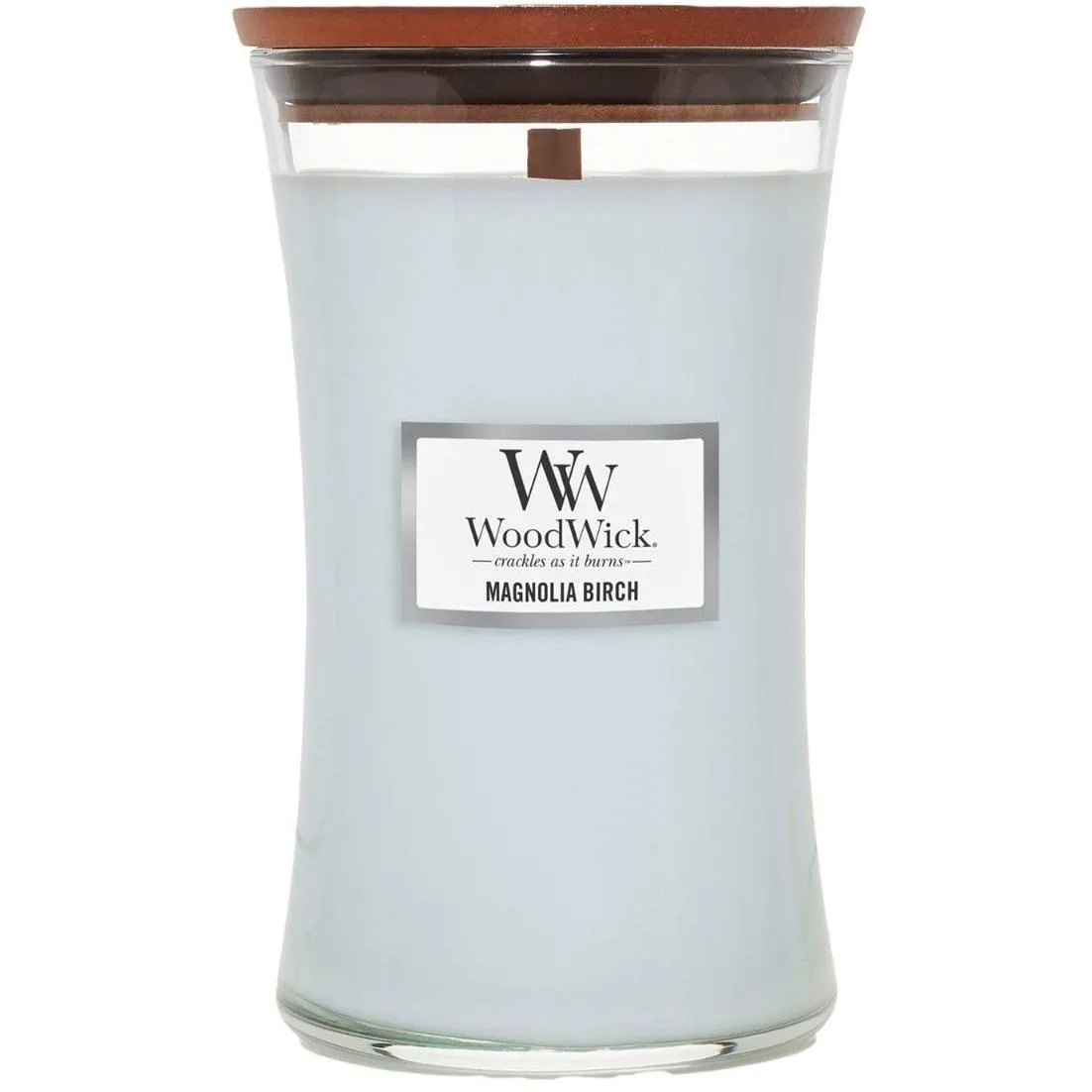 WoodWick Magnolia Birch Large Candle Crackles As It Burns 610G Hourglass