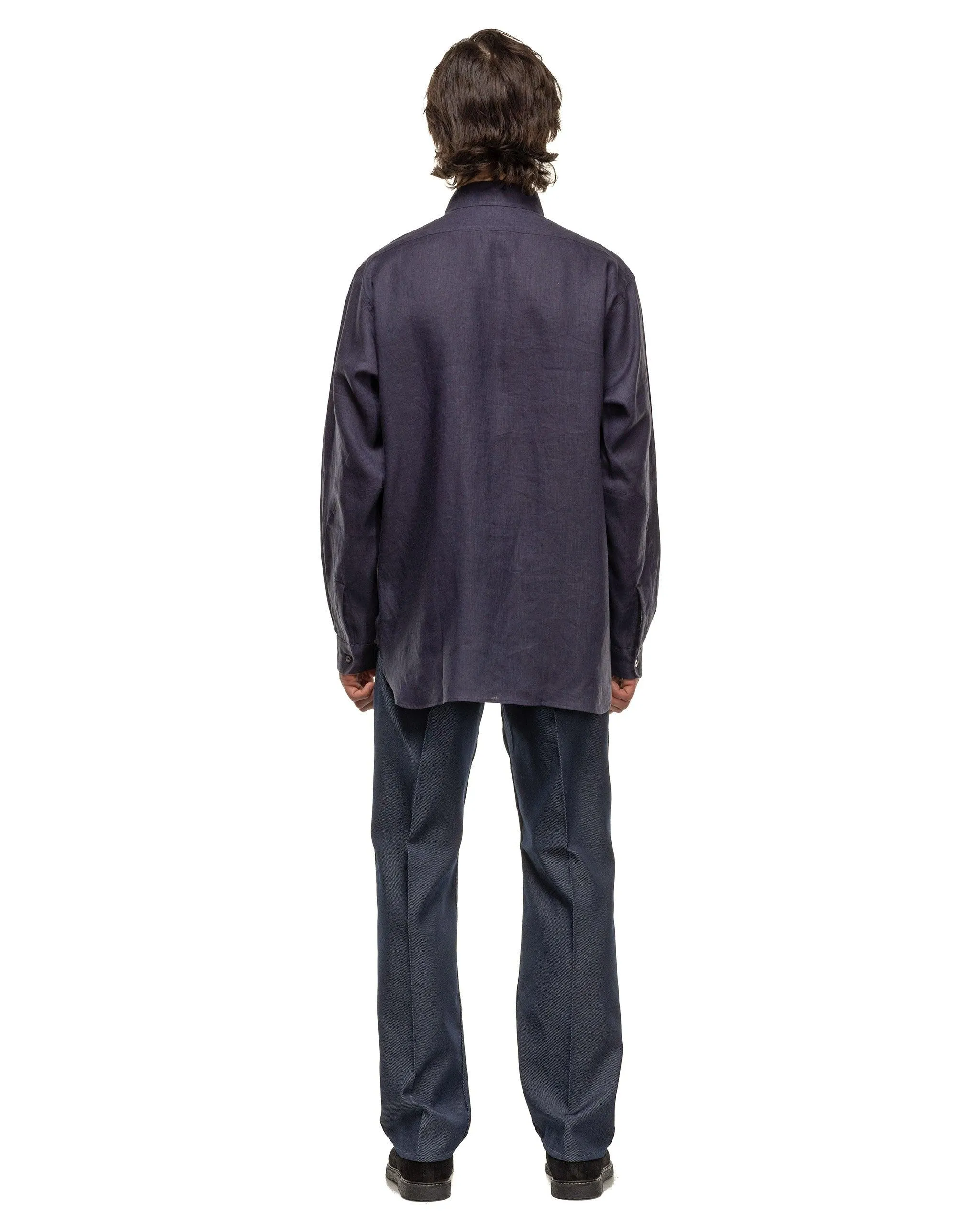 Work Shirt - Linen Canvas Purple